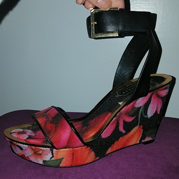Ted Baker London Floral Wedges - Picture 1 of 4